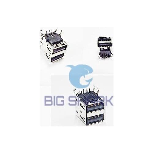 USB Connector A Type Right Angle( 90 Degree) Double 2 Layer Female USB PCB Connector Socket