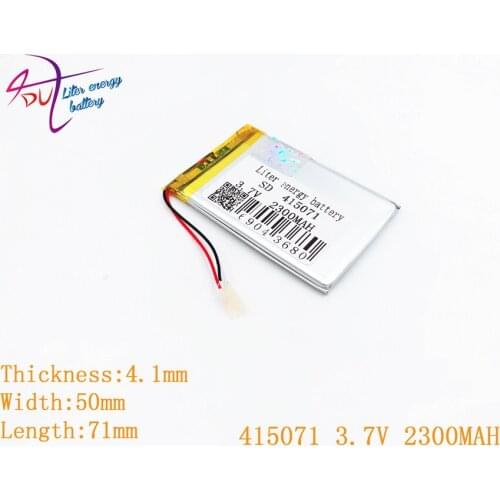 Size 415071 3.7V 2300MAH 405070 Lithium polymer Battery With Protection Board For GPS Tablet PC Digital Products