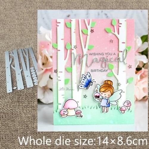 New Design Craft Metal stencil mold Cutting Dies Birch Trees decoration scrapbook die cuts Album Paper Card Craft Embossing