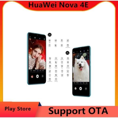 International Firmware HuaWei Nova 4e P30 Lite Smart Phone 32.0MP Kirin 710 Android 9.0 Fingerprint Google Playstore 6.15" IPS