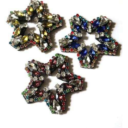 Fashion DIY star patches for clothing sew on stars sequin Rhinestone appliques parche for jacket handmade clothes accessories