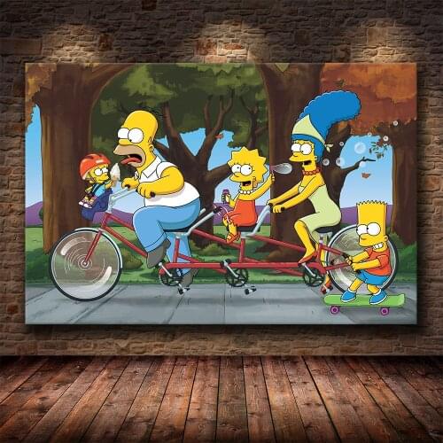 Modular Canvas The Simpsoning HD Prints Pictures Wall Art American Cartoon Role Painting Home Decor Posters For Living Room