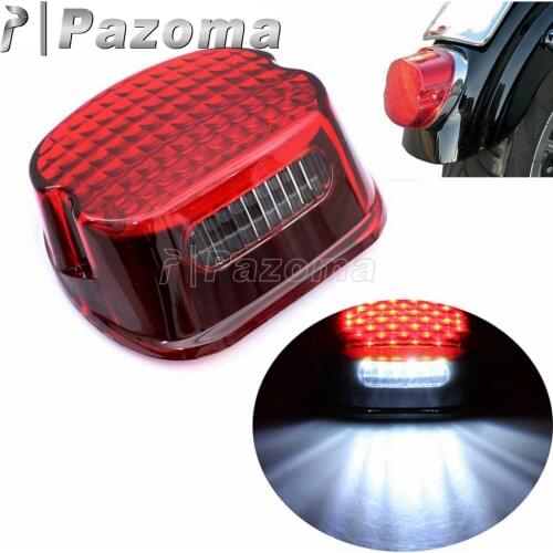 Motorcycle Red LED Running Tail Light Stop Brake Light License Plate Light For Harley Dyna Heritage Electra Glide Sportster XL