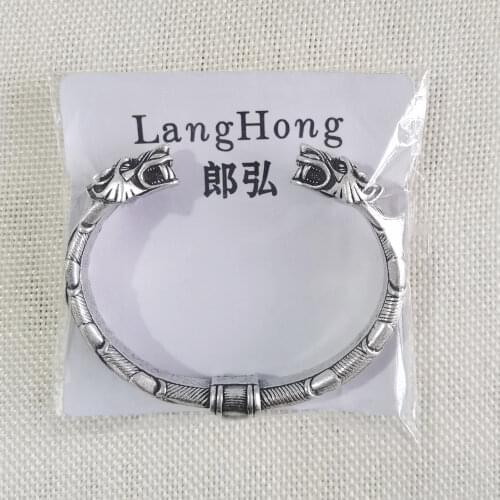 LANGHONG 1pcs Mens Bracelet Viking Wolf Head Bracelet For Men and Women Talisman Jewelry