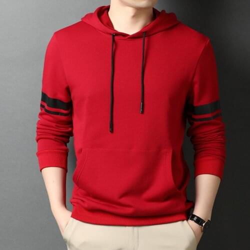 Spring New Mens Long Sleeve Casual Cotton Hooded Sweater Hoodies Loose Youth D55132 P77