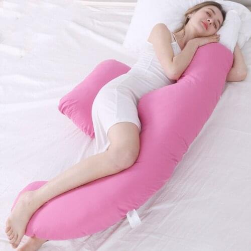 Soft Cotton Pregnancy Pillow U Shape Support Pillow for Maternity Pregnancy Side Sleepers Pillows Cushion coussin femme enceinte