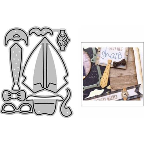 New Dad Man Clothing Craft Embossing Mold 2021 Metal Cutting Dies for DIY Decorative Scrapbooking Album Card Making No Stamps