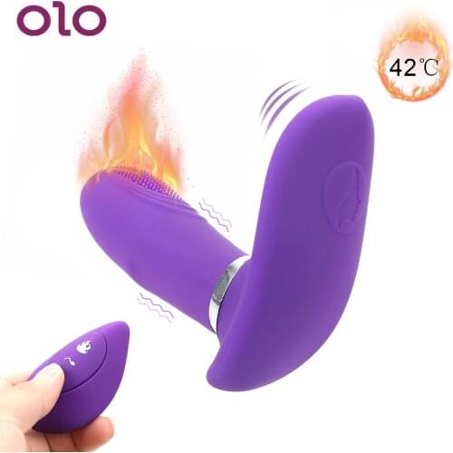 OLO 7 Speed Heating Dildo Vibrator Wearable Panties Vibrating Egg G Spot Massage Clitoris Stimulator Sex Toys For Women