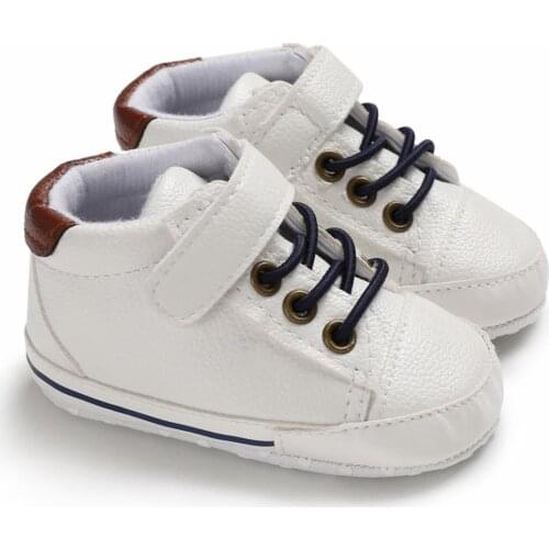 Baby Boys PU Anti-Slip Shoes Casual Sneakers Toddler Soft Soled First Walkers 0-18M