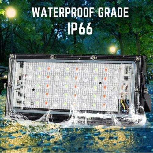 50W Flood Light LED Waterproof Reflector Projector Lamp Remote Control Spotlight