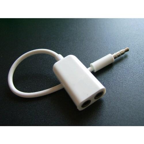 1pcs 3.5MM Audio Cable Splitter One In Two Couples Earphones Headphone Adapter Cable Lovers Accessory