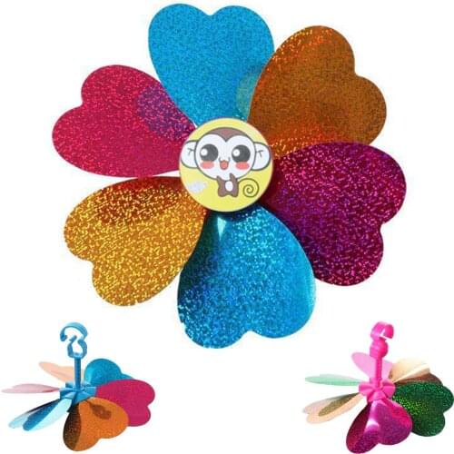 Children Bike Handlebar Flower Pinwheel Windmill Decoration For KidS Bicycle Scooter Colorful Plastic Handlebar Pinwheel