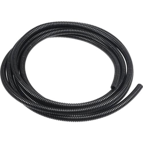 Uxcell 7 x 10 mm PA Flexible Corrugated Conduit Tube 3M for Garden Office Black