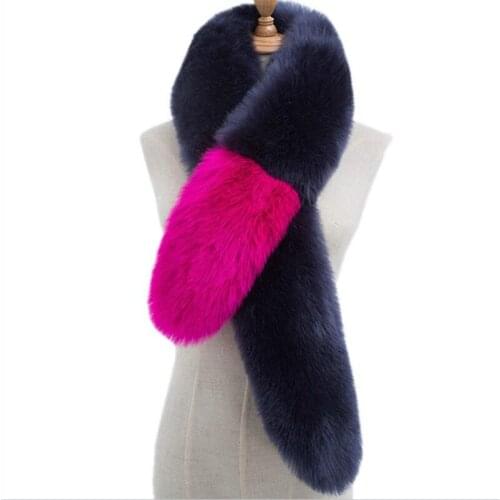 Lady Blinger long faux rabbit fur scarves winter women fashion faux fox fur scarves fluffy fake fur shawls
