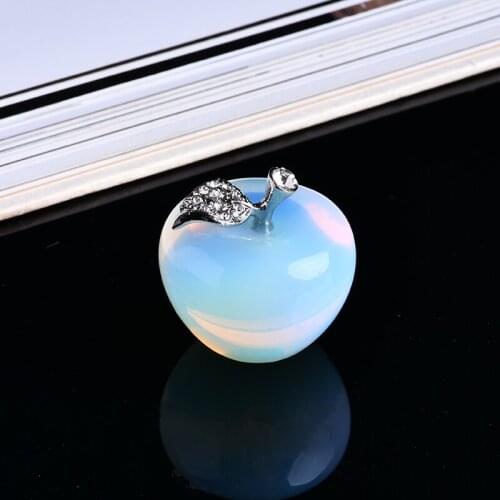 1pcs Delicate natural crystal rose quartz apple ornament fashion couple Christmas home decoration wedding decoration accessories