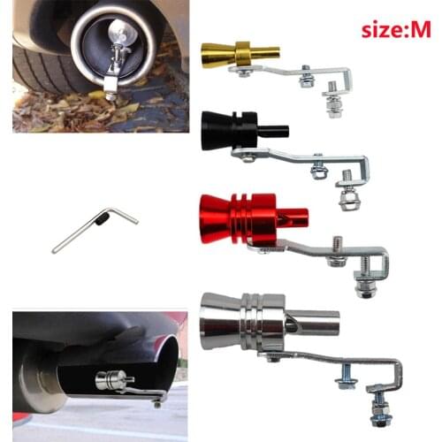 1pc Motorbike Car Exhaust Fake Turbo Whistle Pipe Sound Muffler Blow Off Valve Universal Simulator Whistler 3 Colors