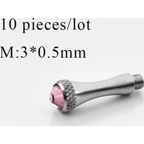 10 pcs Hair Scissors Finger Rest Removable Finger Rest Hair Scissor Parts Tang Rhinestone Tail Nail Clavo De Cola M:3*0.5mm