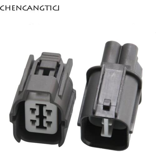 2 Sets 4 Pin Auto Electrical Wire Connector Light Lamp Motor Female Male Plug For Honda B-Series O2 Sensor 6181-0073 6189-0132