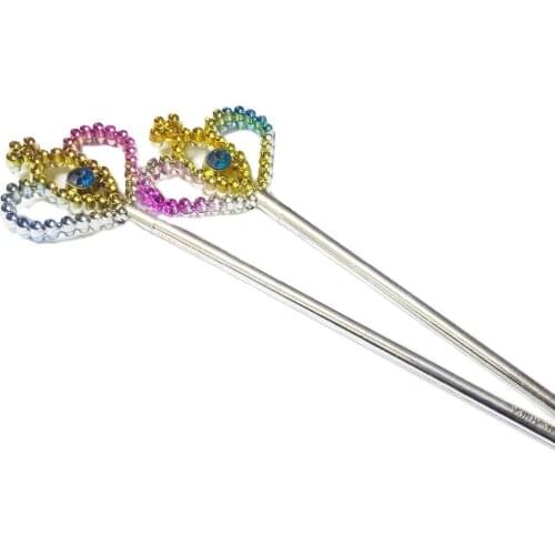 24 pc PRINCESS WAND CROWN E658-2 of dressup girls costume terria head kids pretend toy Girl TOY gift Birthday Party Favors Pinat