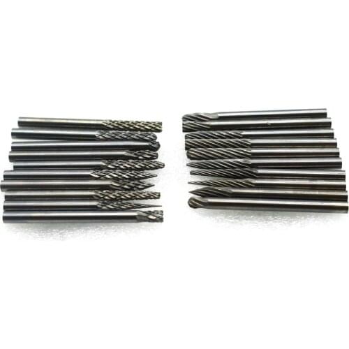 3mm Tungsten Steel Files Solid Carbide Rotary Diamond Burrs Set Fits Dremel Tool for Jewelry Making