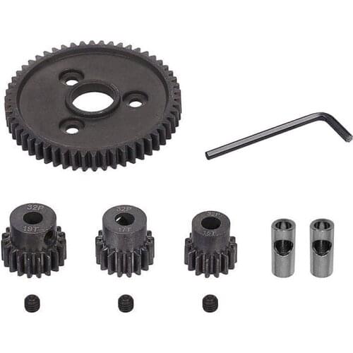 54T 0.8 32 Pitch Steel 3956 Spur Gear with 15T/17T/19T Pinions Gear Sets for Traxxas Slash 4X4 4WD/2WD/VXL Rally Part