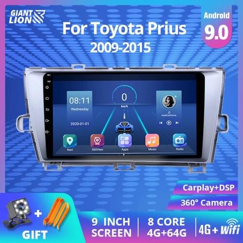2DIN Android10 Car Radio For Toyota Prius 2009-2015 Car Navigation GPS Multimedia Video Player Stereo No 2Din DVD BT RDS Carplay