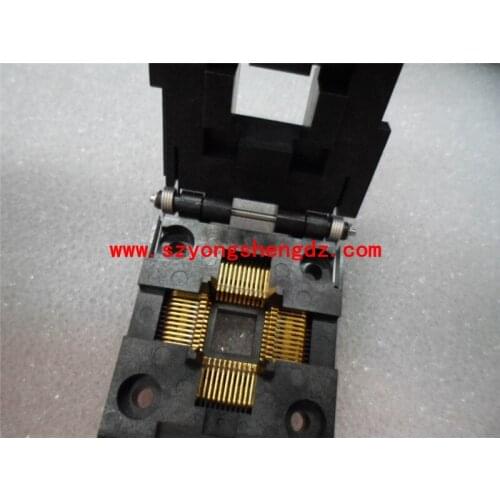 Free shipping new programming socket QFP44/TQFP44/PQFP44 TQFP44 test holeder IC51-0444-467 pitch 0.8mm