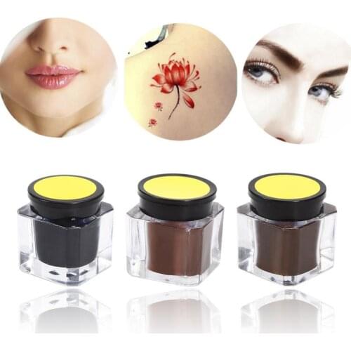 3color15g Permanent Makeup Ink Tattoo Ink Microblading Pigment for Beginners Training Eyebrow Tattoo Ink makeup tattoo toolTSLM1
