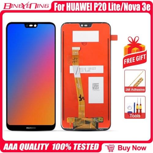 Huawei P20 Lite LCD Display +Touch Screen Digitizer Assembly Replacement for Huawei Nova 3E LCD Screen 5.84inch With Frame