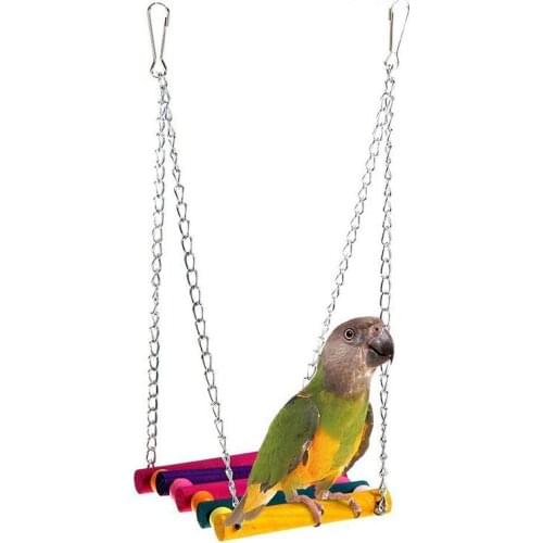 Bird Toy Parrot Standing Swing And Budgies For Parakeet Cockatiel Parrot Cage Hammock Swing Toy vogelkooi benodigdheden oiseaux