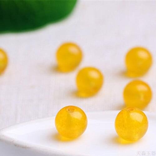 Fine jewelry Pure natural yellow agate bracelet Crystal bracelet jewelry for men and women
