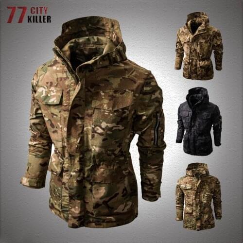 EU Size XXL Camouflage Tactical jackets Men Military Multifunction Sports Hooded Coats Male Outdoor Airsoft Combat Army Jacket