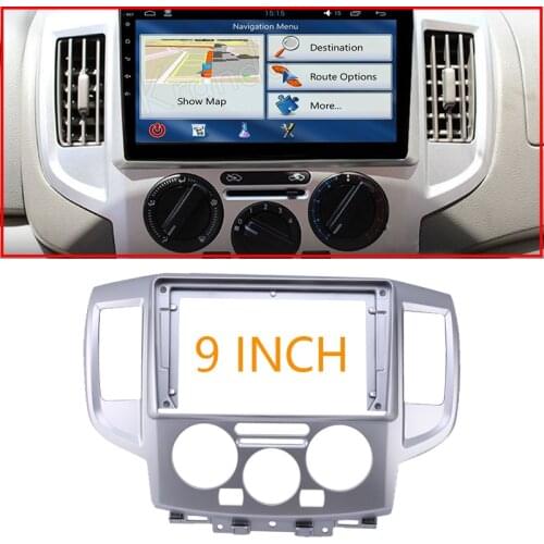Car Radio Fascia Trim Kit, 9 Inch 2 Din Dash Panel DVD Frame Install Kit for Toyota NV200 2009