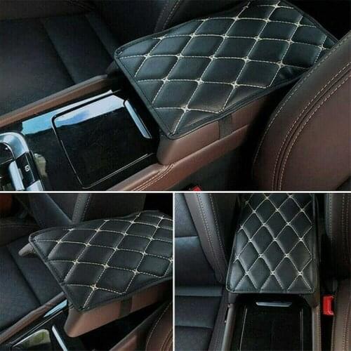 Leather Car Armrest Pad Covers Universal Center Console Auto Seat Armrests Box Pads Storage Carpet Protector Auto Accessories