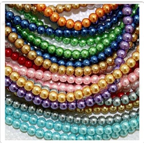 Beautiful 85-195pcs Glass Imitation Pearl Beads Round Ball Bead 4 6 8 10mmFor DIY Scrapbook Decoration Crafts Making