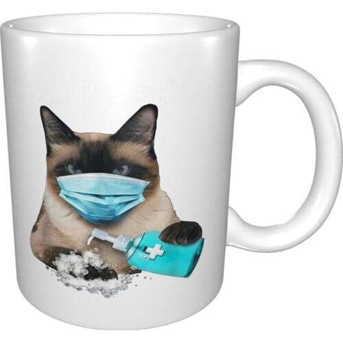 Siamese Cat Ew People Dog Wearing A Face Funny Mug Coffee Cup Coffee Mug Cups To Sublimate Tea Bowl