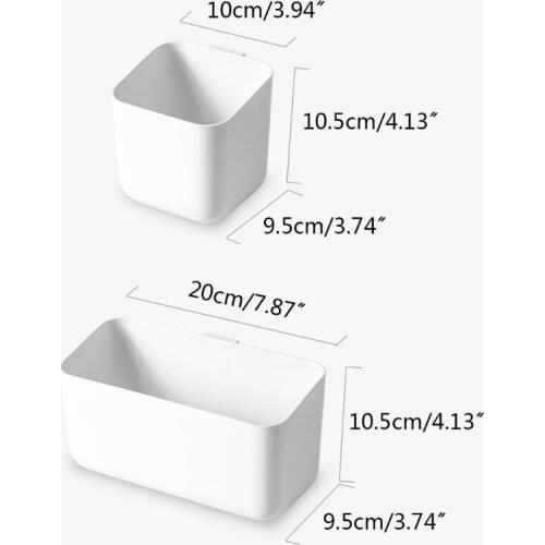 94PF Multifunction Wall Mounted Storage Box Self-Adhesive Remote Control Holder Hanging Shelf Drain Hole Bathroom Organizer