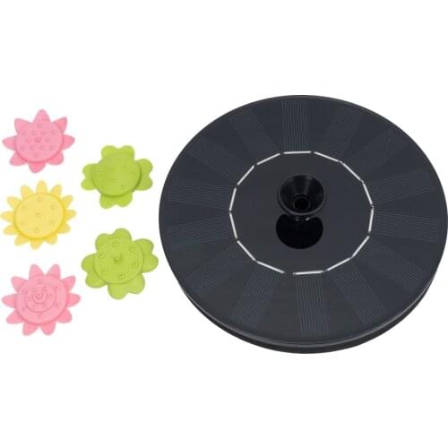 Fountain Panel Aquarium Solar Power Fish Tank Black 1pcs Outdoor Garden Decoration With Nozzles Pump
