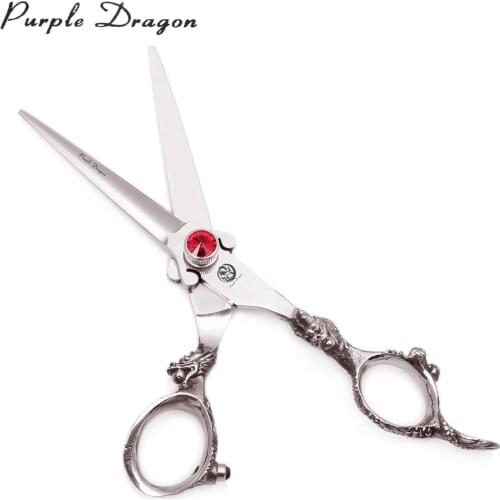 Beauty Scissors Purple Dragon 6.0" Japanese 440C 9007# Barber Thinning Shears Hairdresser Scissors Hair Cutting Scissors Dragon