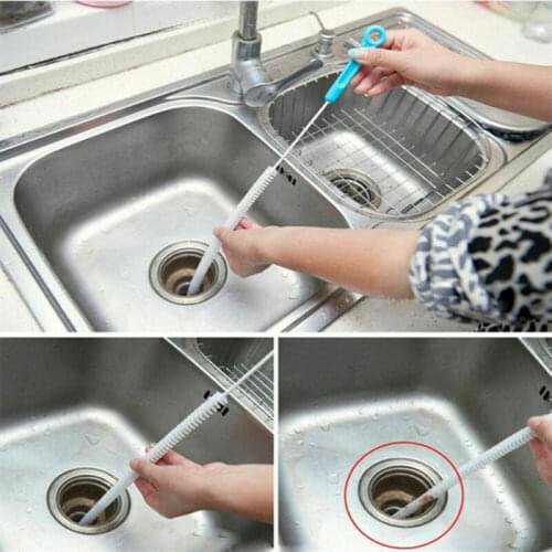 Durable Flexible Sink Overflow Drain Unblocker Clean Brush Cleaner Kitchen Tool
