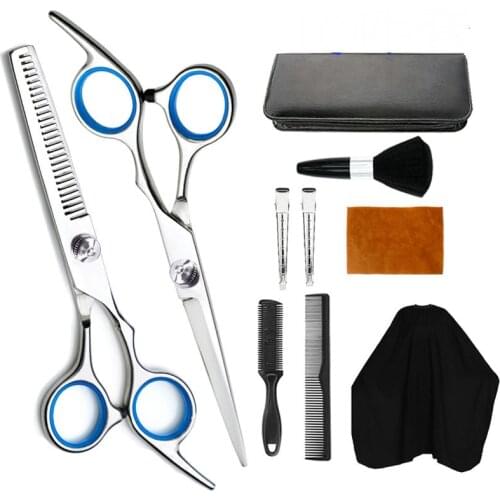 Professional Hairdressing Scissors Kit Hair Cutting Scissors Hair Scissors Tail comb Hair Cape Hair Cutter Comb