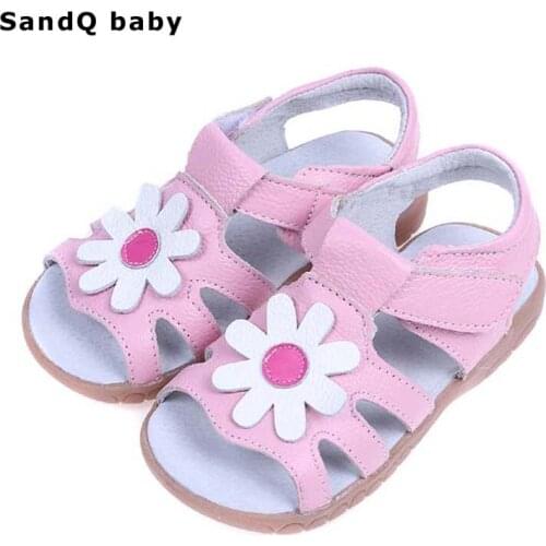 Girls Sandals 2020 New Summer Genuine Leather Kids Sandals for Girls Flower Children Shoes Soft Leather Girls Princess Shoes