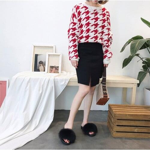 Fur Slippers Summer Leisure Non-Slip Home Outdoor Flat Sandals Fashion Fluffy Plush Ladies Flip Flops
