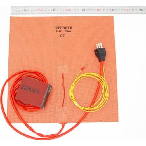 35x35cm 800W 110V Silicone Heater Pad Cobblebot Huge 3D Printer Heated bed w/Digital Controller+Plug