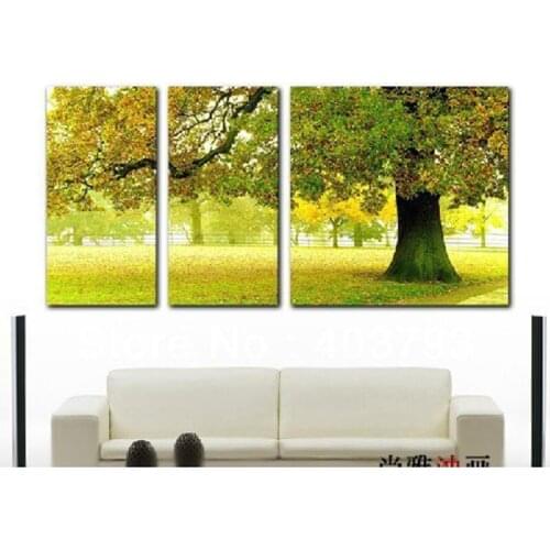 Modern Abstract Oil Painting On Canvas Guaranteed happy tree paintngs art Free shipping Home Decor