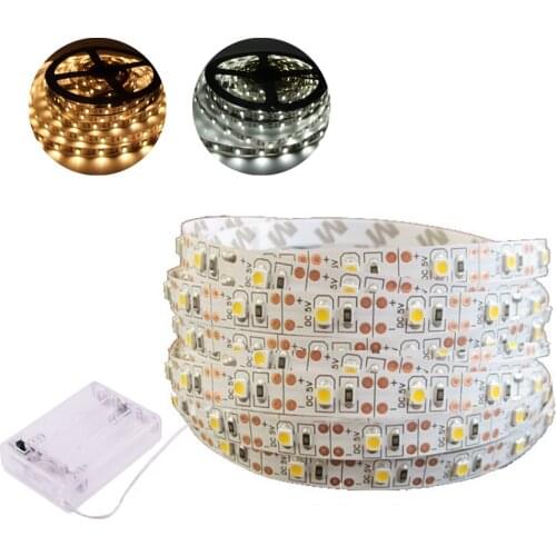 1M 2M 3M 4M 5M LED Strip Light 2835 SMD DC 5V Battery Powered Waterproof LED Tape Ribbon Home Decoration Lighting