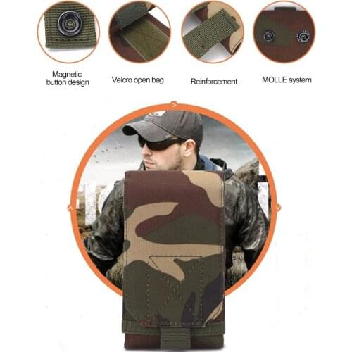 Military Tactical Pack Camouflage Waist Bag Portable Hanging Phone Pouch Belt Waterproof Nylon EDC Sport Hunting Camo Bags