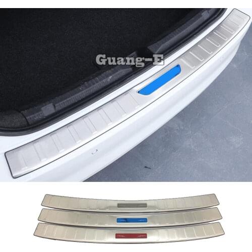 Car Body Stainless Steel Back Rear Pedal Door Scuff Plate Frame Outside Threshold Trunk 1pcs For Volvo XC60 2018 2019 2020