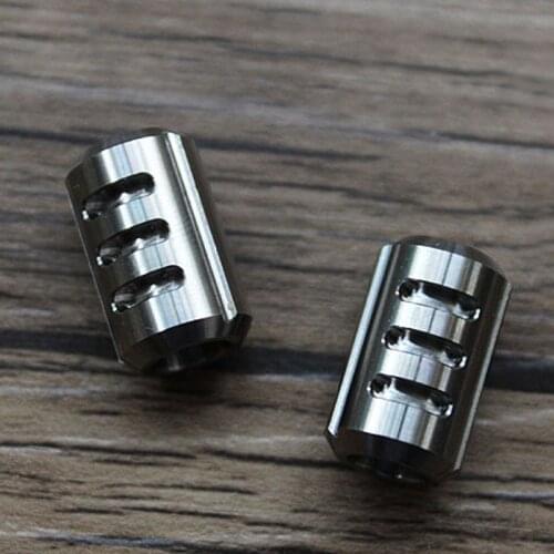 1PCS Titanium Alloy Zipper Head Bead Paracord Accessory For Keyring Knife Beads EDC DIY