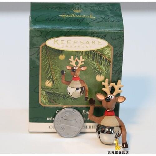 1PCS Hormans exquisite Christmas Tree Pendant Mini Bell elk scene ornament handicraft decoration souvenir collection